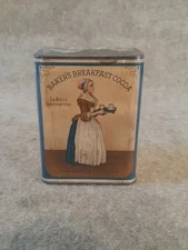Vintage Spice Tin Can Paper Label  Breakfast Cocoa Walter Baker Co Dorchester MA