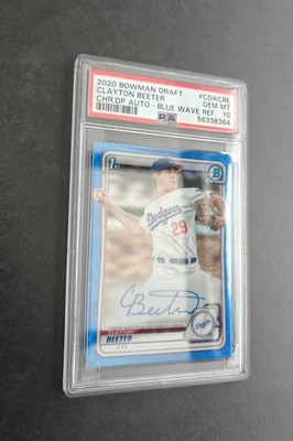 2020 Bowman Draft Clayton Beeter Blue Wave PSA 10