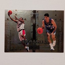 2000 SkyBox Metal Rivalries Steve Francis John Stockton #14R Rockets Jazz NBA