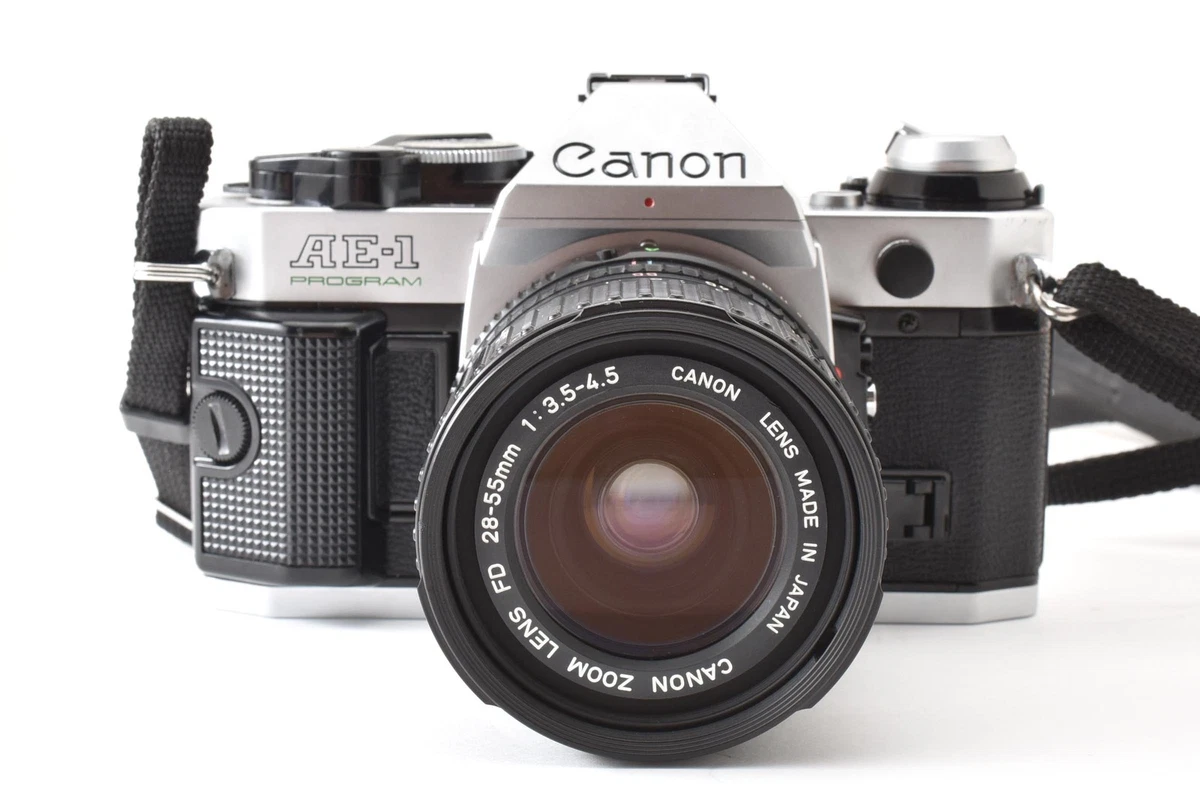 [Excelente COMO NUEVA] Cámara fotográfica del programa Canon AE-1 + Nueva FD 28-55 mm f3,5-4,5 de JAPÓN