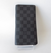 Authentic LOUIS VUITTON Damier Graphite Portefeuille Brazza Long Wallet F 44828