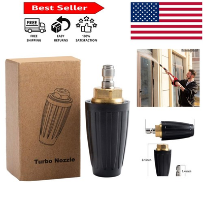 #ad 4000 PSI Turbo Nozzle High Impact Rotating Pressure Washer Tip 1 4quot; Connection $24.29