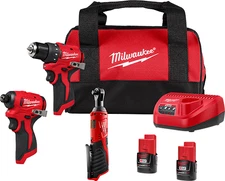 Milwaukee 3494-23R M12 Subcompact Brushless 2-Tool Combo Kit + 3/8" Ratchet
