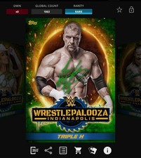 VIDEOGAME Topps WWE Slam 25 - WRESTLEPALOOZA Green Signature - TRIPLE H