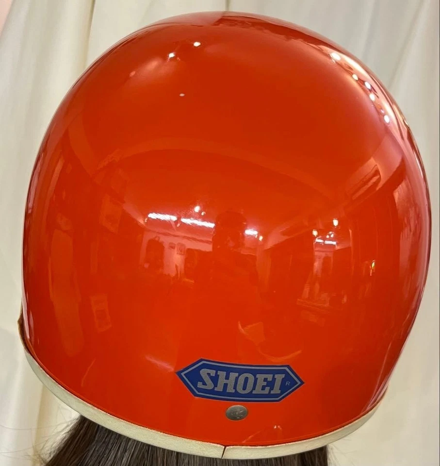 Rare SHOEI Jet Helmet Orange Vespa Scooter Vintage Classic Collectors Item - Image 2 of 4