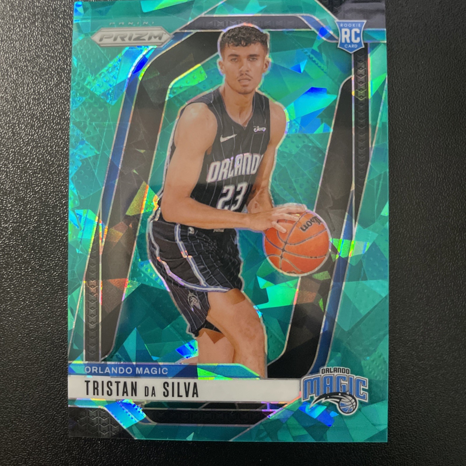 2024-25 Panini Prizm #256 Tristan da Silva Teal Ice Prizm /225 Orlando Magic