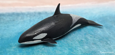 1/87 großer Orca Killerwal Tier Figur Zoo Park Diorama H0 HO aus Resin unbemalt