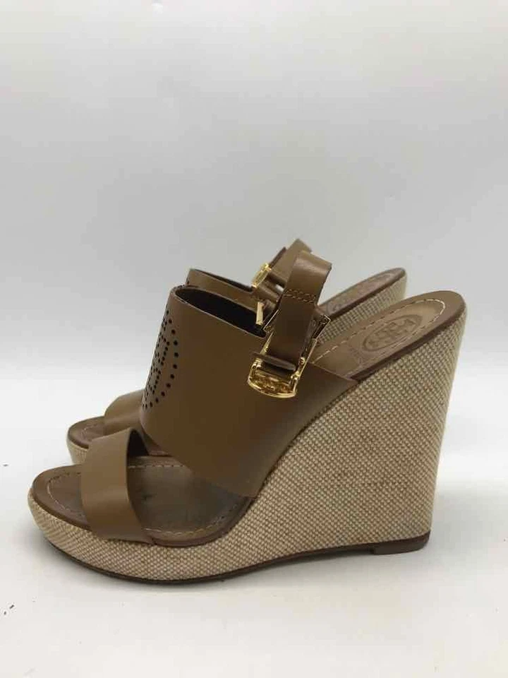 Cuña con tiras Tory Burch marrón talla 8 Foto 2 de 4