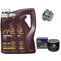 MotoröL Filter Set 5W-30 API SN/CH-4 7 Liter + Schraube FüR Fiat Ducato Bus 120