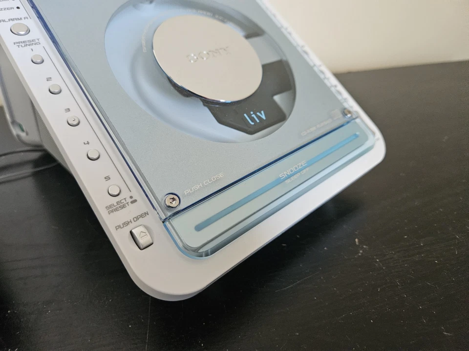 Sony Dream Machine ICF-CD855V Clock Radio CD Player Blue Working Tested! - Image 3 of 4