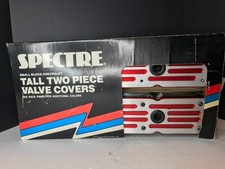 Vtg Spectre Small Block Chevy Sbc Red Tall Two Piece Valve Covers Set 2 2612