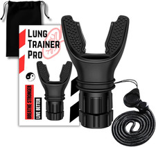 Lung Trainer Pro, Resistance Breathing Exerciser, Adjustable Respiratory Trainin