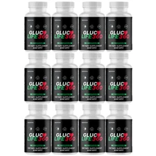 Gluco Life 360 Capsules Support for Blood Health Supplement - 12 Bottles