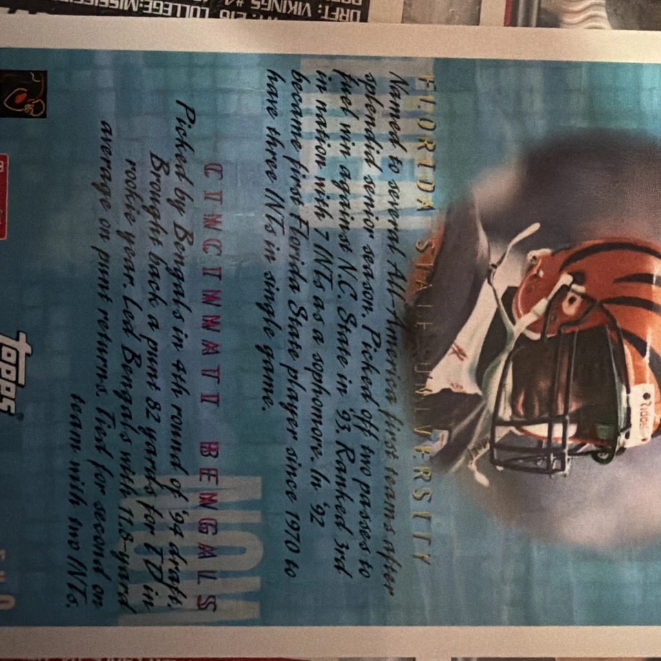 Corey Sawyer - 1995 Topps - Florida Hotbed Insert - Cincinnati Bengals - Image 4 of 4