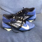 Nike Alpha Football Cleats Blue Black White Men's Size 8 Molded Studs — photo 1