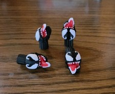 4pc Set VENOM Valve Stem Cap Covers Unique St...