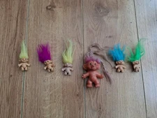 Vintage 90s Mini Troll Dolls Russ Bundle of 6 Vintage 