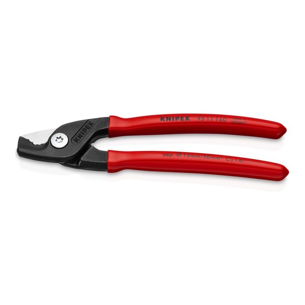 Knipex 95 11 160 Stepcut® Kabelschere Mit Kunststoff üBerzogen BrüNiert 160 Mm-image