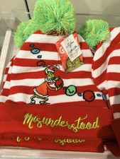 Universal Studios Christmas Grinchmas The Grinch Misunderstood Pom Pom Beanie
