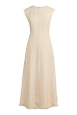J. Crew Sleeveless Cream Maxi Dress with Fringed Hem Size 6 NWT$228