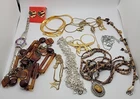 *AVON Necklace Vintage-Mod Mixed Lot Necklaces, Earrings, Belt, Watch, Stick Pin