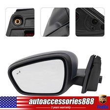 Driver LH Side Mirror Primed Blind Spot w/o Turn Signal For Ford Escape 2020-23