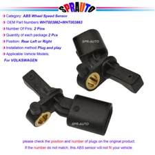 Rear Left & Right 2ABS Speed Sensor For VW Polo 03-21 CROSSFOX 07-11 VENTO 14-21