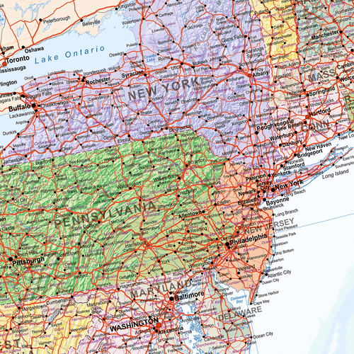 Map of America, United States Map, USA Political Map, United States of America - Imagen 5 de 8