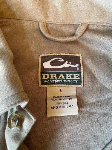 DRAKE WATERFOWL SYSTEMS 3 POCKET MICRO FLEECE SHIRT Size L NWT $79 - Picture 5 of 9