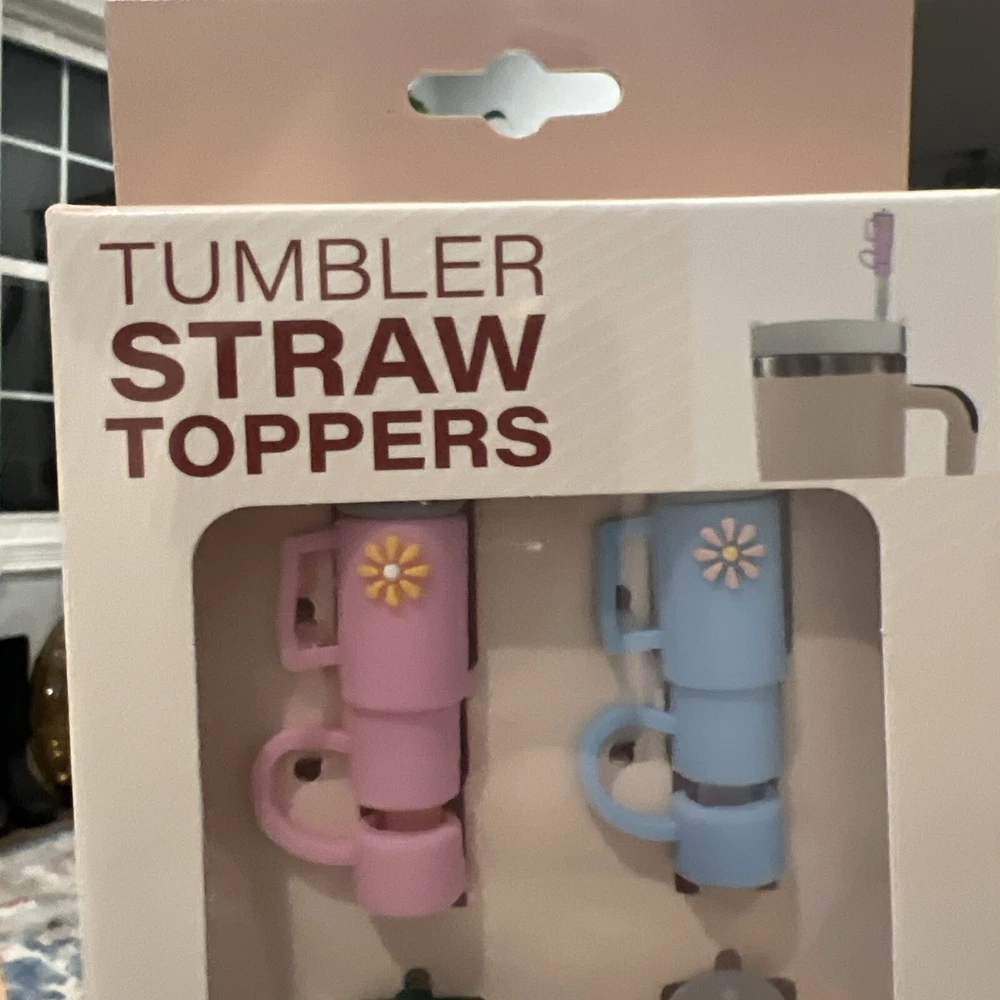 Tumbler Straw Toppers -4 Pk