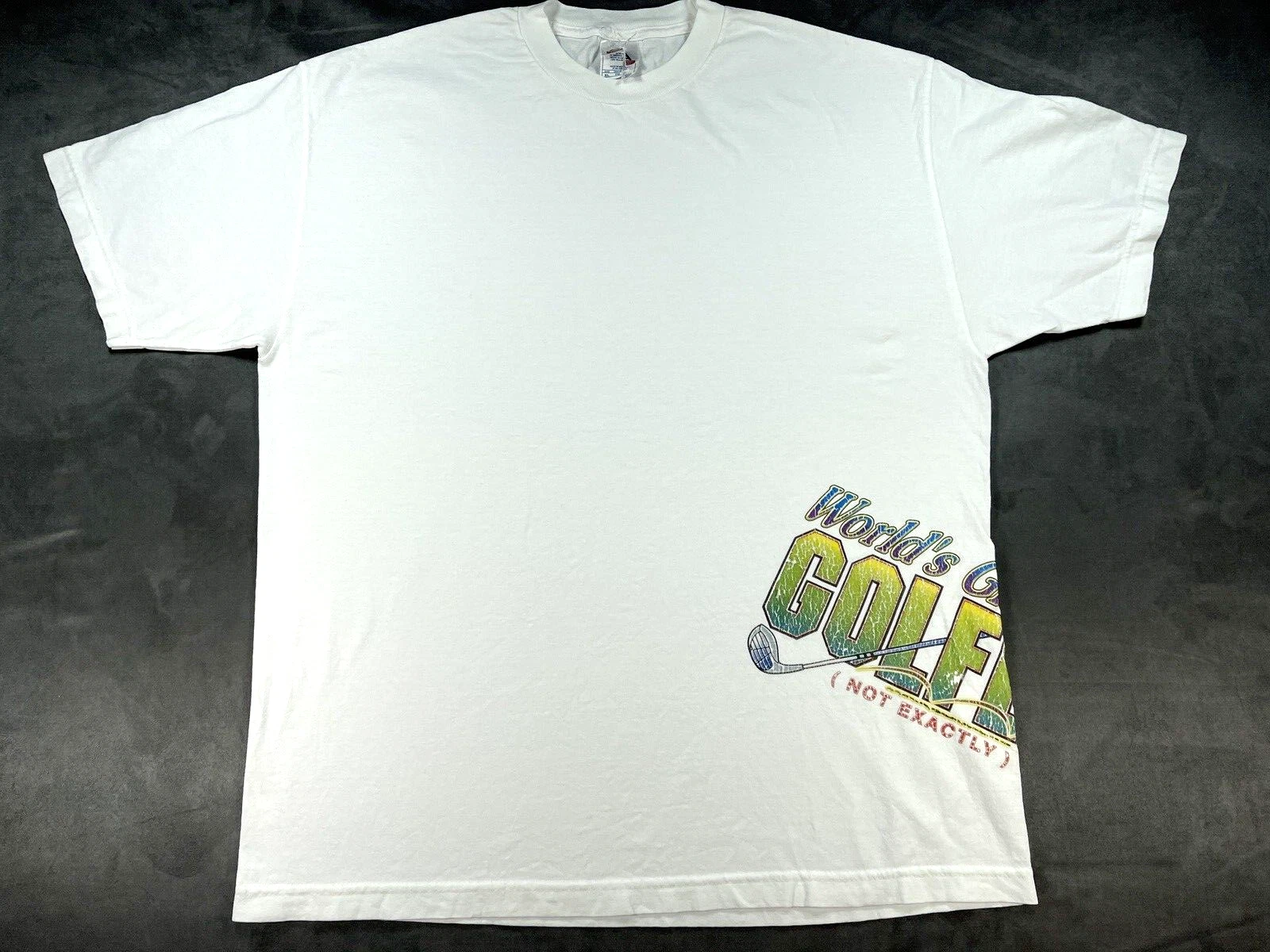 1999 Vintage White World's Greatest Golfer (not Really) shirt XL Distressed