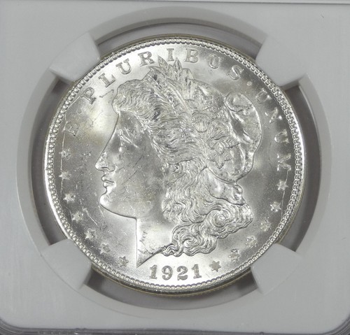 1921-D Morgan Dollar CERTIFIED NGC MS 63 Silver Dollar - Picture 2 of 4