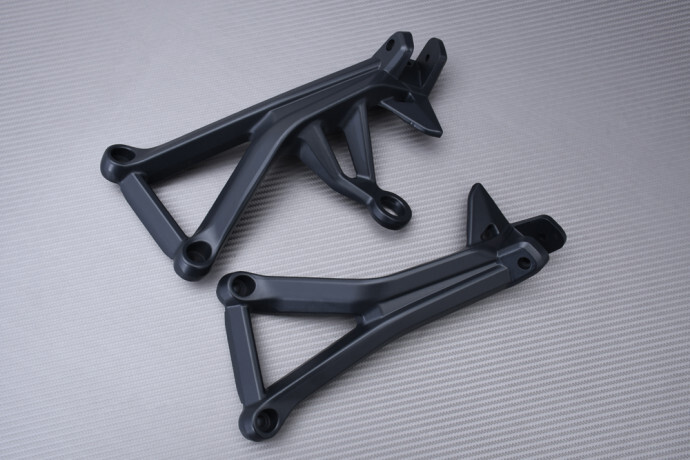 Platines repose pieds arr noires kit obturation pour suppression cales pieds Ducati M 1200 S