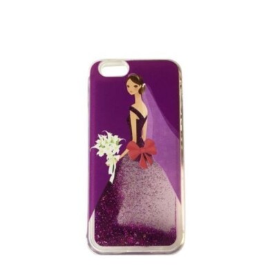 Für Apple iPhone 6 6S - LIQUID Handy Tasche Etui Flüssig lady Case Hülle Lila