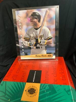 barry bonds limited edition card 1993 UD Ed/Barry Pittsburg Pirates 8 x10 Framed Blow up HR6 Lot - 4.25 TROY OZ