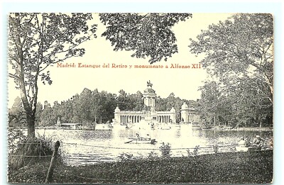 S04-6160, MADRID, ESTANQUE DEL RETIRO Y MONUMENTO A ALFONSO XII, POSTCARD