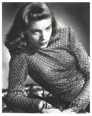 Lauren Bacall Signed 8x10 Photo BIG SLEEP, Key Largo, The SHOOTIST, COA ...