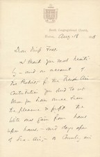 Edward Everett Hale - Autograph Letter Signed by the Minister & Author 1898
