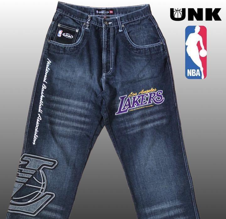 Rare Unk Nba Lakers Wide Denim Pants Baggy Jeans | eBay Rare Unk Nba Lakers Wide Denim Pants Baggy Jeans | eBay