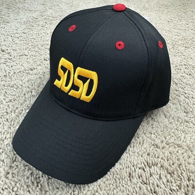 SDSD NCAA Hat Captivating Headwear Adjustable Strap Black Gold Spellout Cap NWT