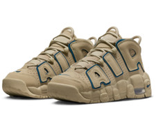 Nike GS Air More Uptempo Limestone /Valerian Blue DQ6200-200 SIZE:5 g