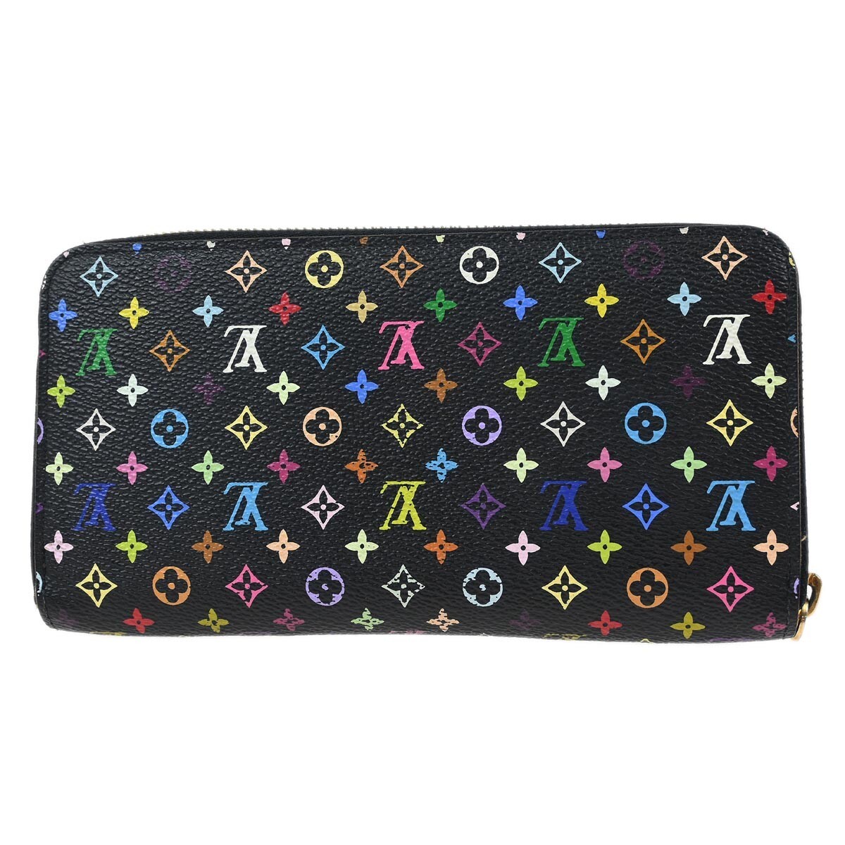 Louis Vuitton Black Multicolor Zippy Wallet M60243 CA1170 175964