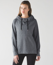 Lululemon Split Pullover Hoodie Sweatshirt Heathered Speckled Black Grey 2, 118