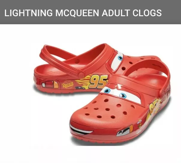 NEW, LIGHTNING MCQUEEN CROCS SIZE 911 W ADULT, Australia