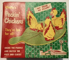 Vintage 1940's - 1950's Alladin Plastics Inc. 730 Peckin' Chicken Orginal Box