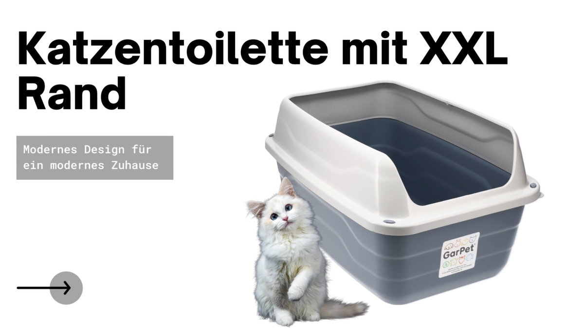 XXL Extra hohe Katzentoilette offene Katzenklo Katzen WC mit hohem Rand  Jumbo | eBay
