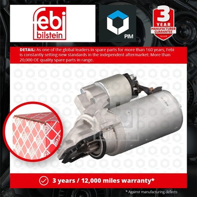 Starter Motor fits FORD TRANSIT TDCi 2.4D 06 to 14 1709189 Febi Quality New