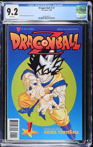 DRAGON BALL Z #1 CGC 9.2 WPGS 1ST PRINT VIZ 1998! AKIRA TORIYAMA!!!!!!!!!!!!!!!!