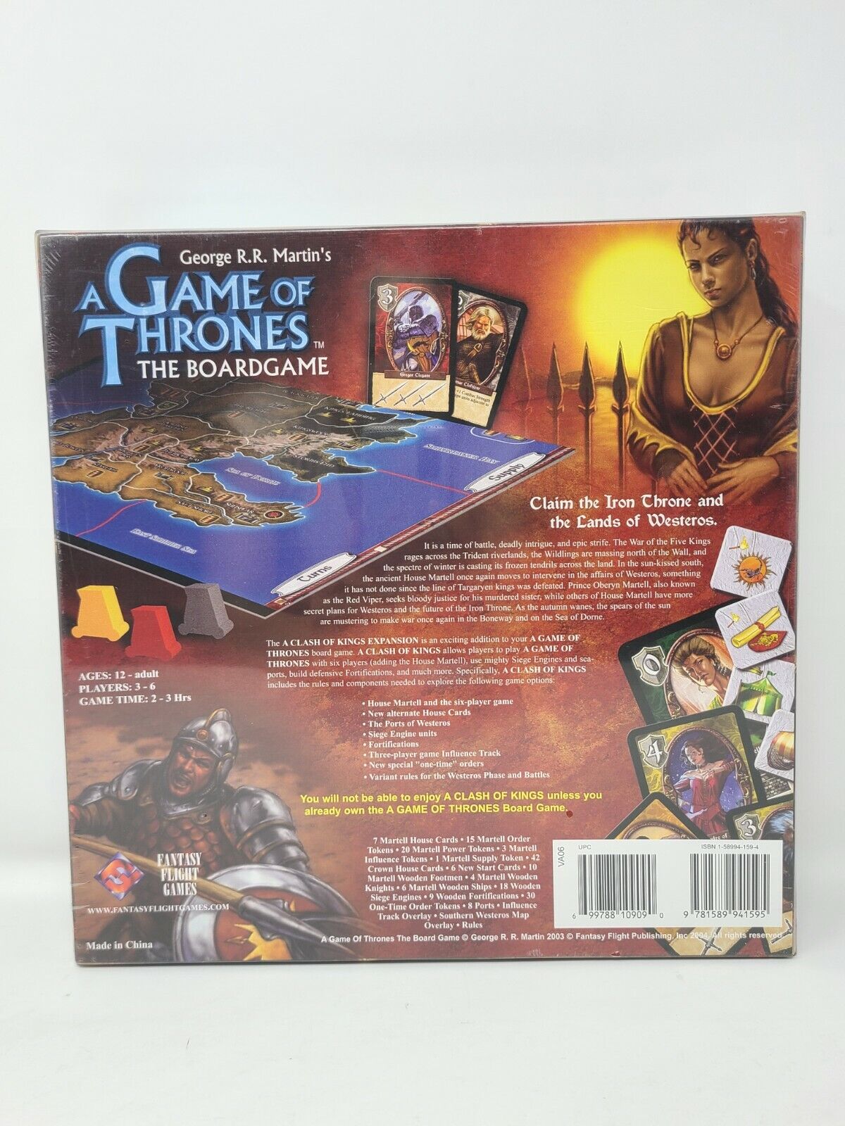 Fantasy Flight Games Boardgame Clash of Kings Expansion a SW for sale online