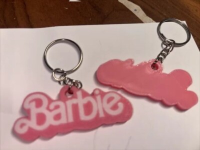 Barbie Pink 3D Keychain New